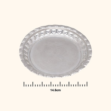 Graceful Silver Puja Thali